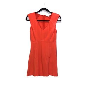 Tibi Red Fitted Knit Pocket Dress xs GREAT HOT